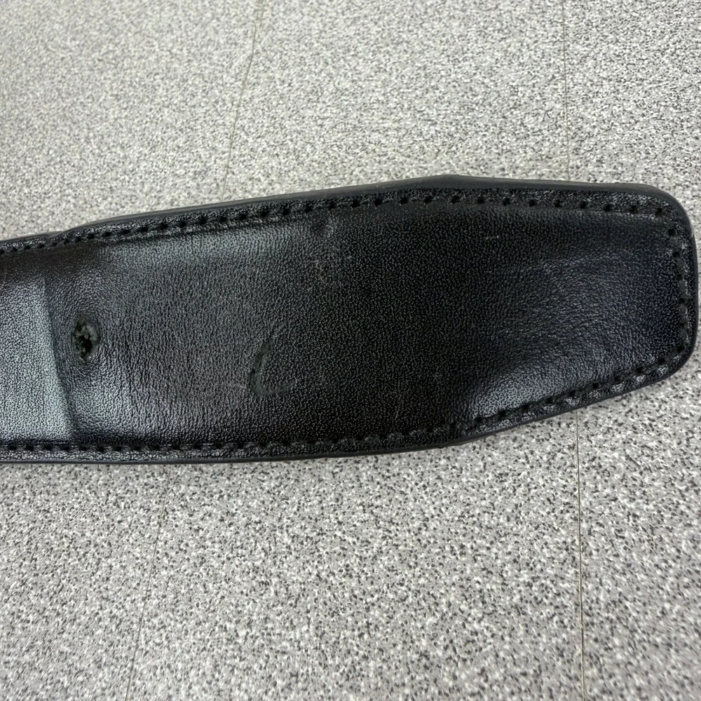 Trafalgar Belt Mens 44 Black Full Grain Leather Dress Handmade in Spain 1.25in